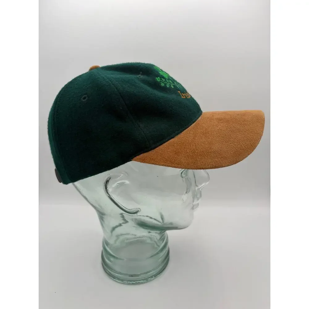 VTG Shandon Ireland Green Wool & Suede Leather Cap Hat
